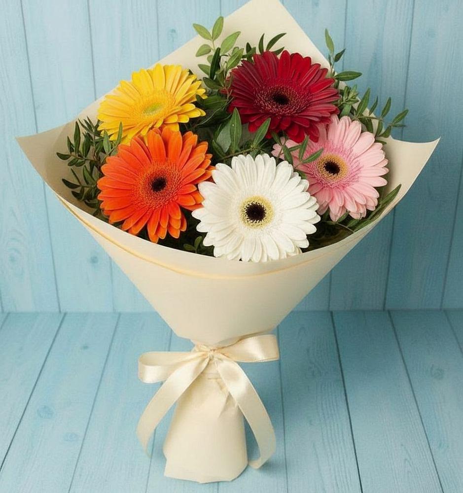 Букет цветов из: Герберы в Поведниках