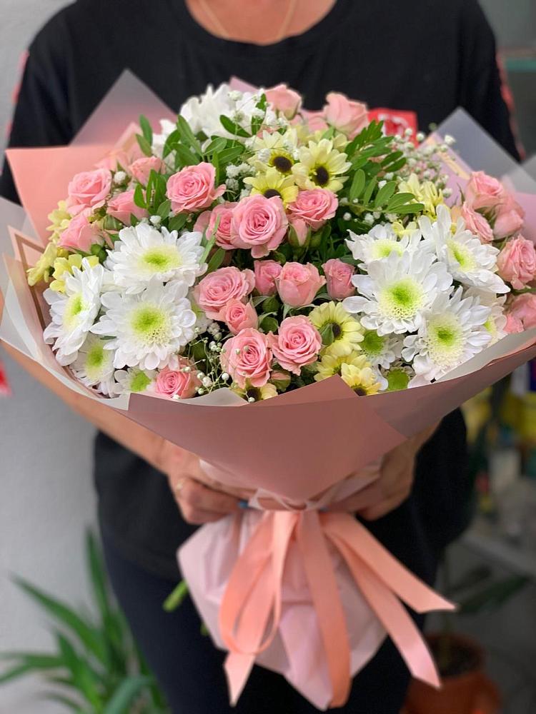 Букет цветов из: Розы и Хризантемы в Поведниках