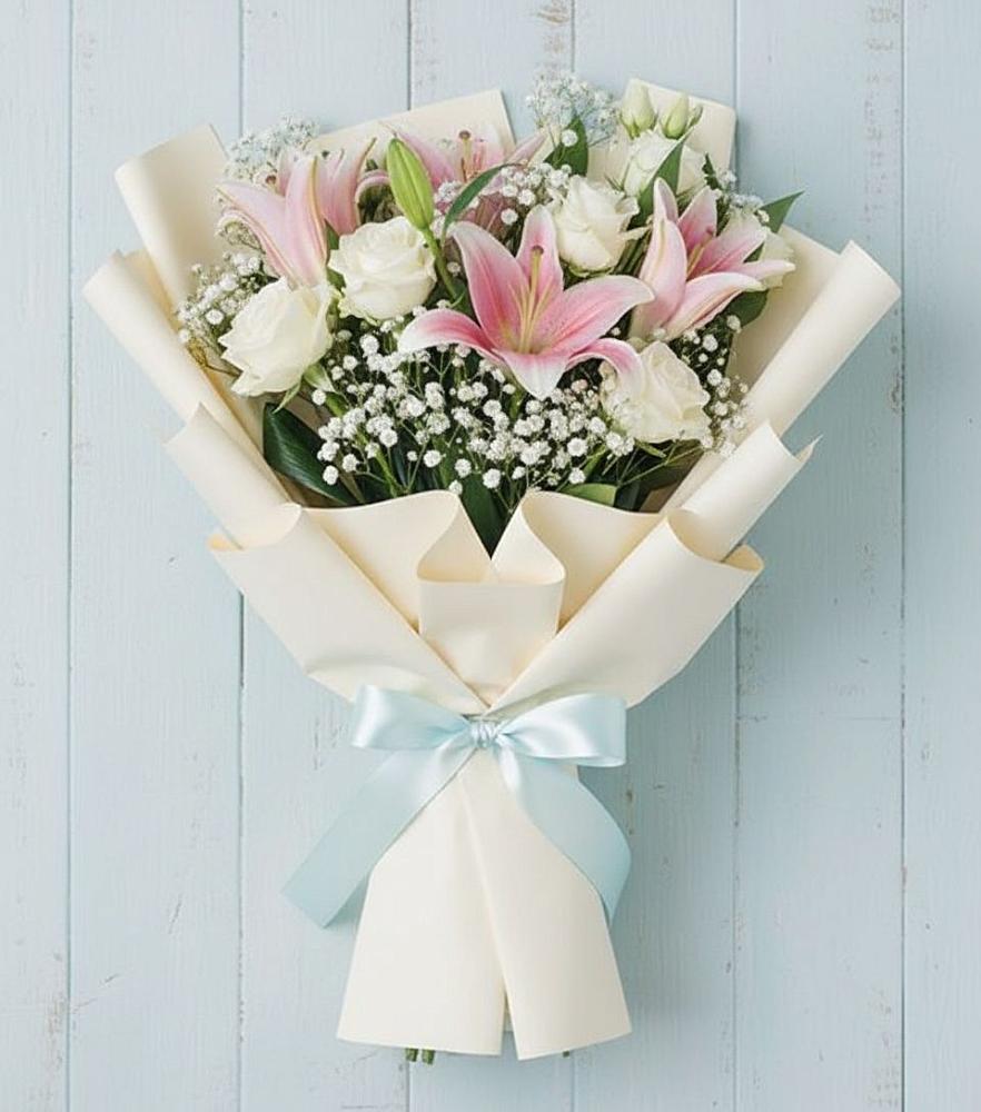 Букет цветов из: Лилии в Поведниках