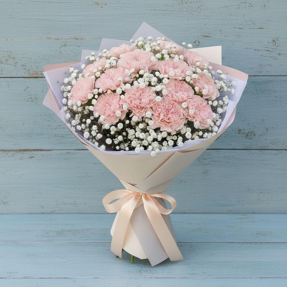 Букет цветов из: Гвоздики в Поведниках