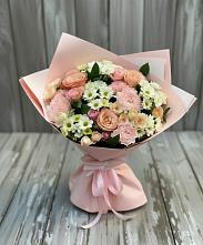Букет цветов из:  Гвоздики, Розы и Хризантемы в Поведниках
