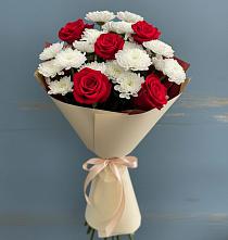 Букет цветов из:  Розы и Хризантемы #REPLACE_PRED# Поведниках