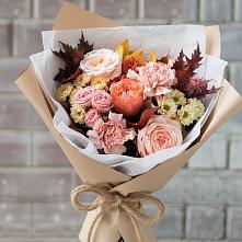 Букет цветов из:  Гвоздики, Хризантемы и Розы в Поведниках