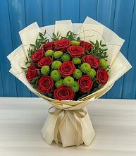 Букет цветов из:  Розы и Хризантемы в Поведниках