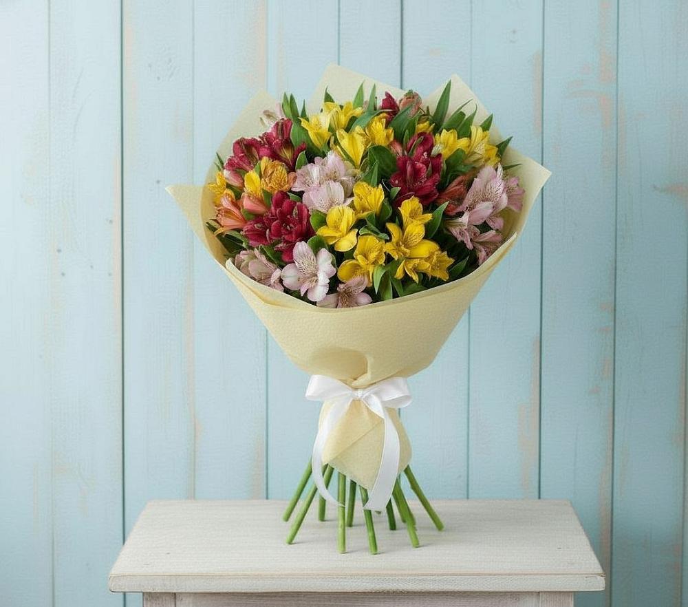 Букет цветов из: Альстромерии в Поведниках