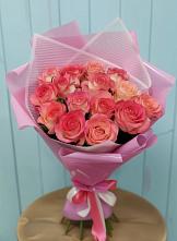 Букет 15 Розовых роз Равель в Поведниках