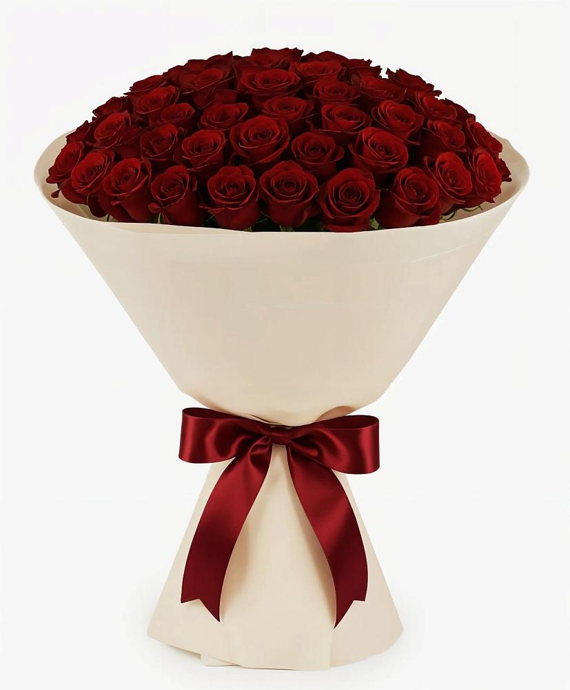 Букет 101 Бордовая роза Блэк Бакарра в Поведниках