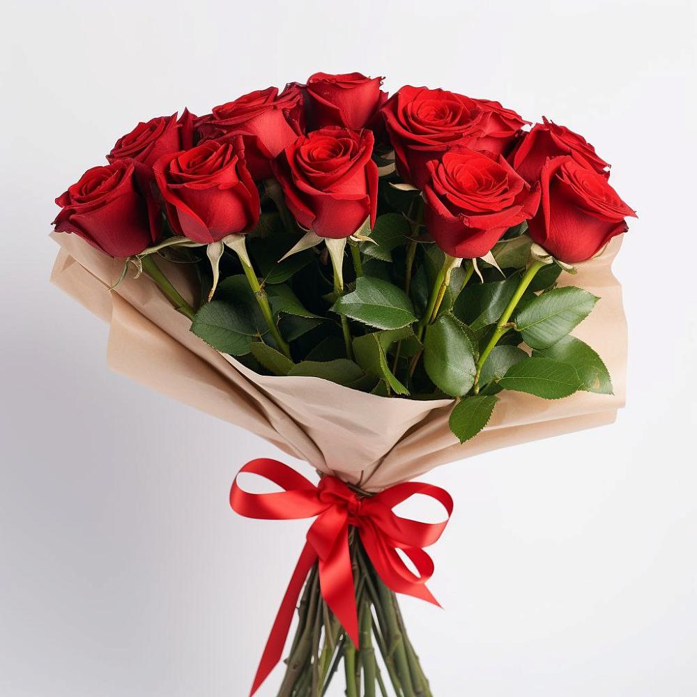Букет 11 Красных роз Эдлесс Лав в Поведниках